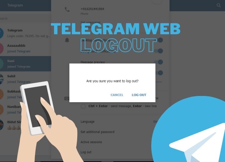 logout Telegram web
